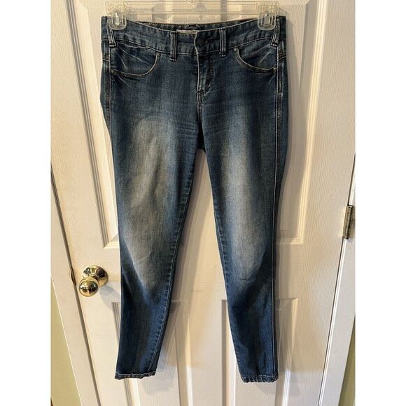 FREE PEOPLE Jeans Womens Size 27 Skinny Leg Denim Mid Rise Dark Wash Blue - Picture 8 of 8